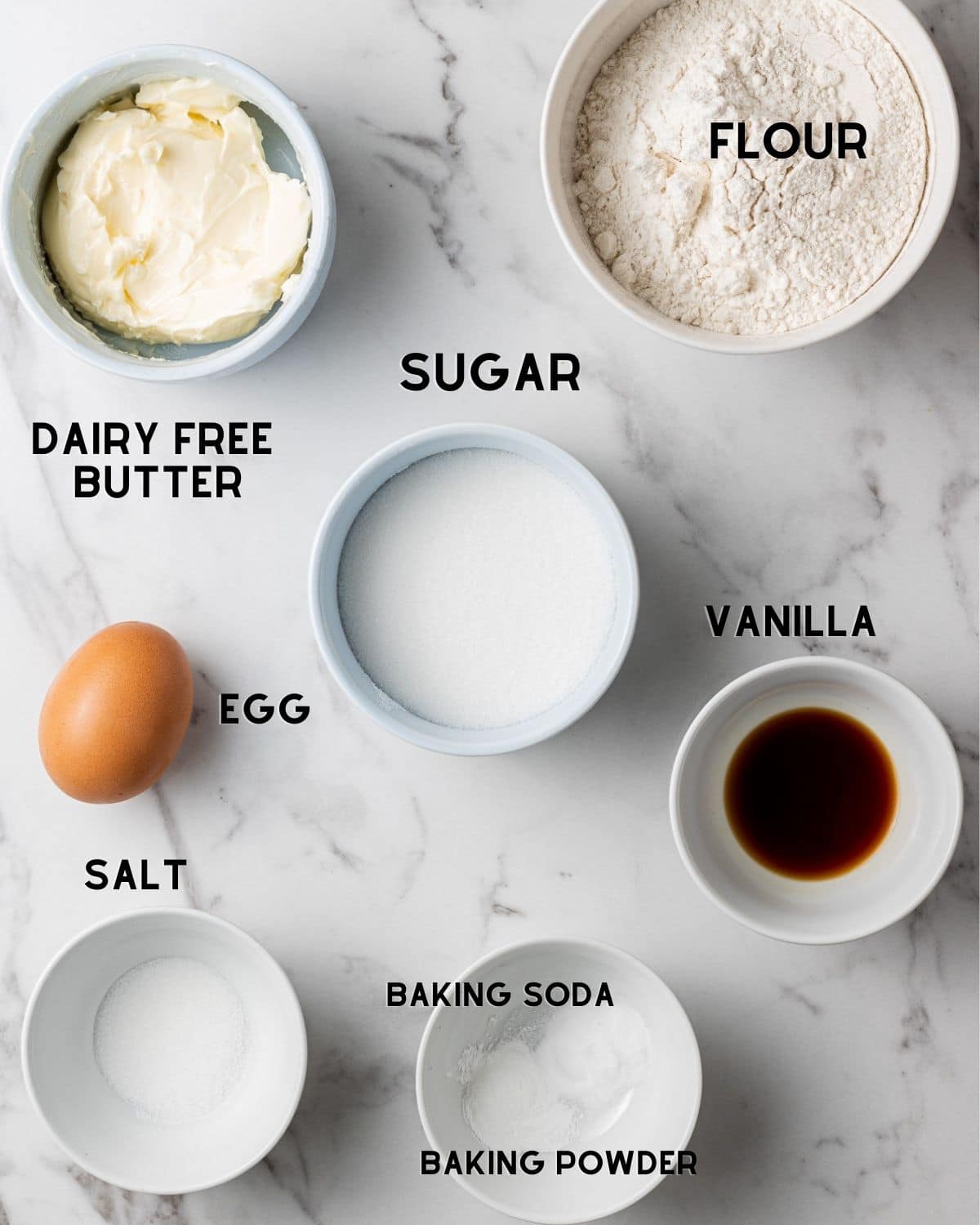 ingredients to make dairy free sugar cookies