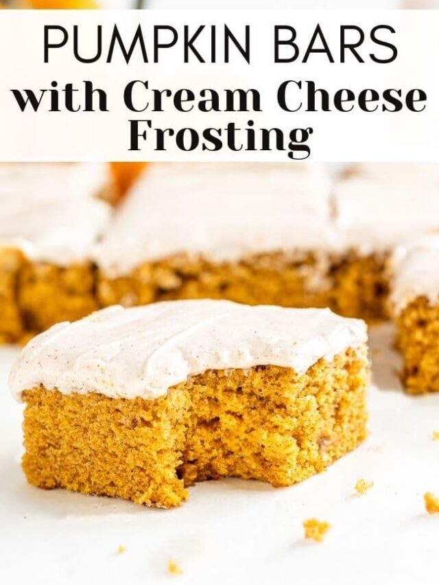 Pumpkin Bar Recipe with Cream Cheese Frosting