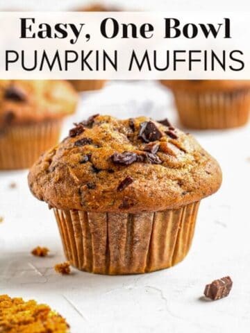 pumpkin muffin with text overlay