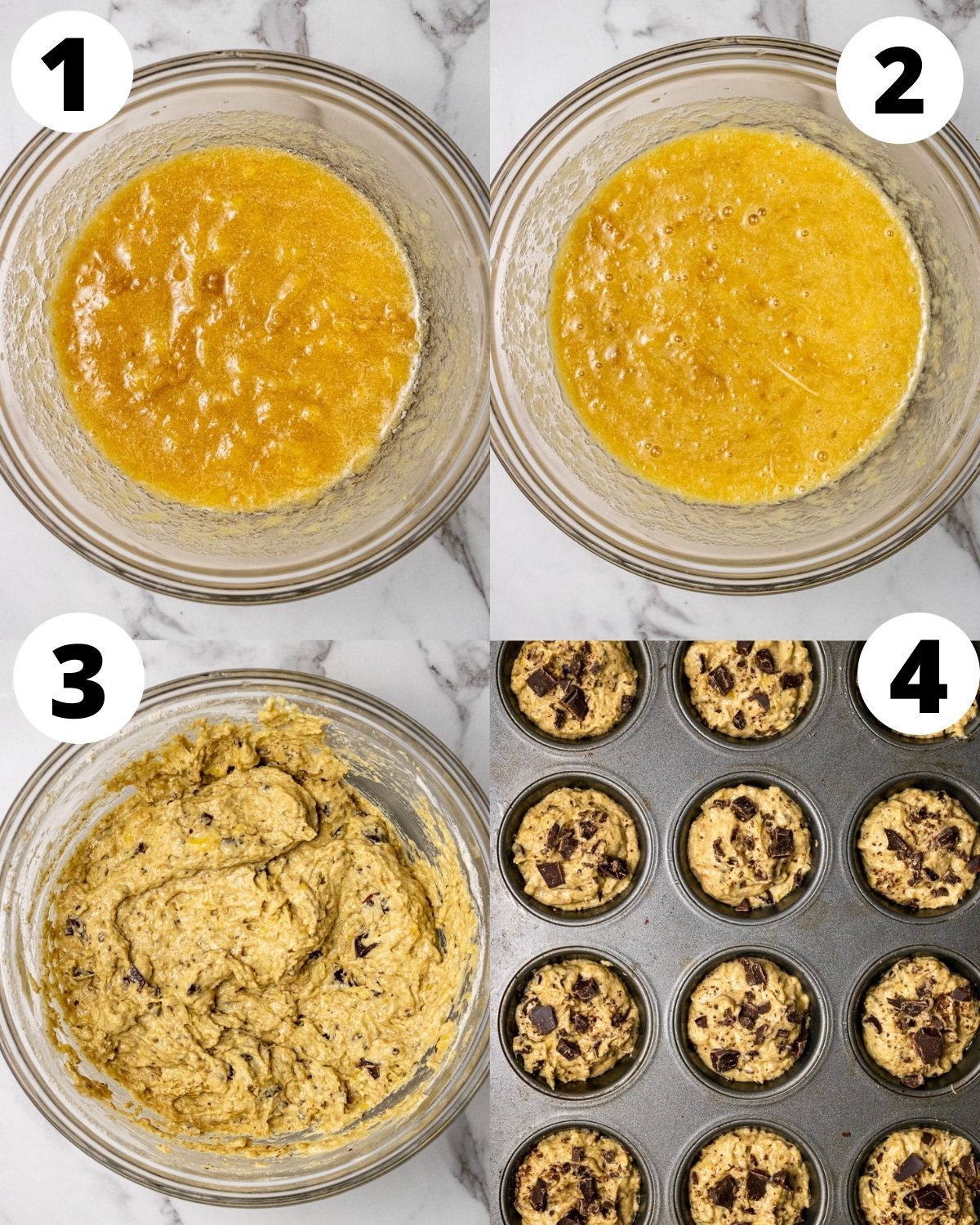 Banana protein muffin step by step instructions