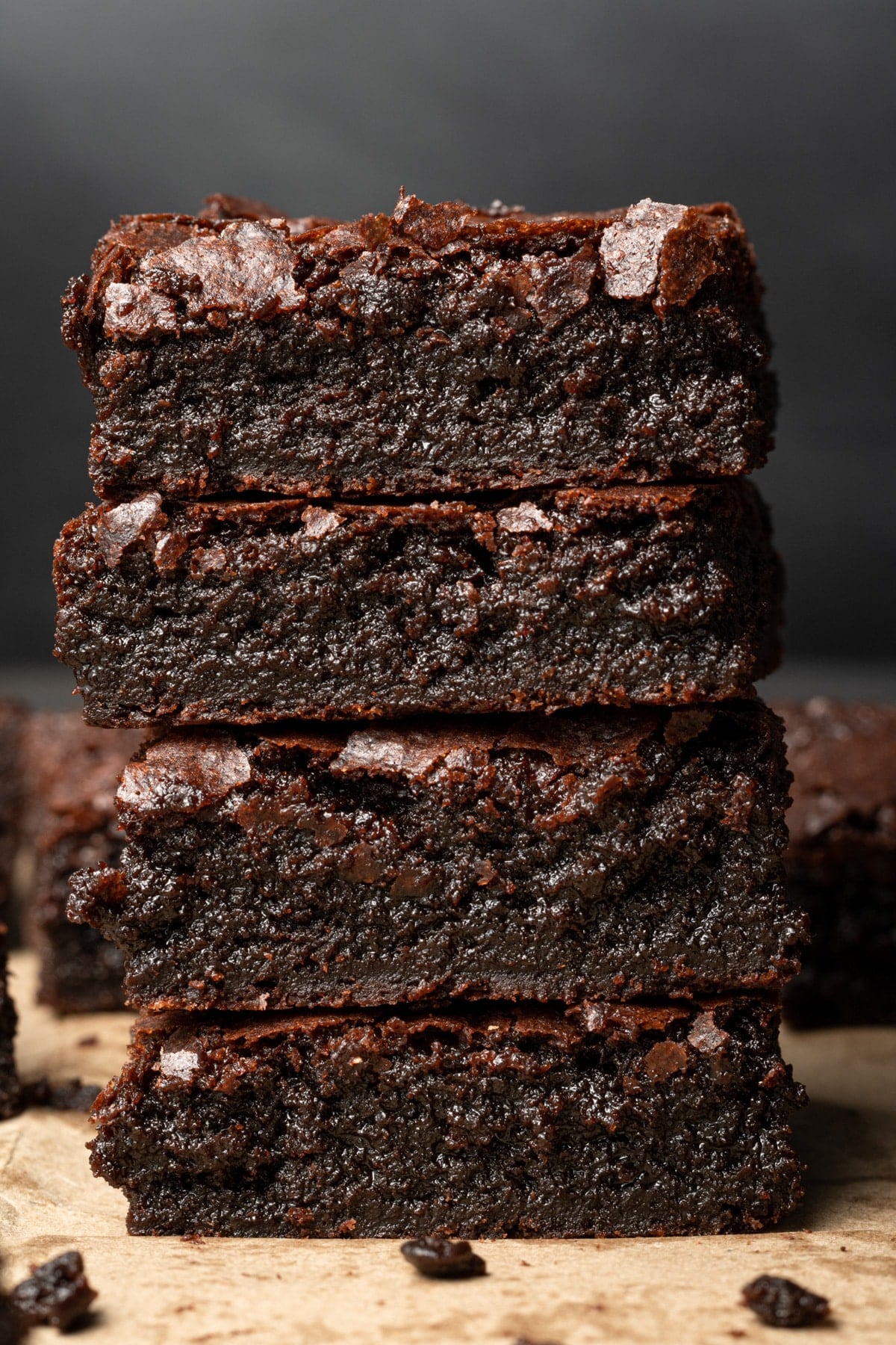 Fudgy dairy-free brownies with coconut oil dark chocolate for the best chocolate dessert nobody knows are dairy-free