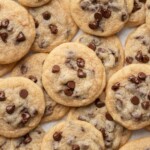 Mini Chocolate Chip Cookies filling the whole frame