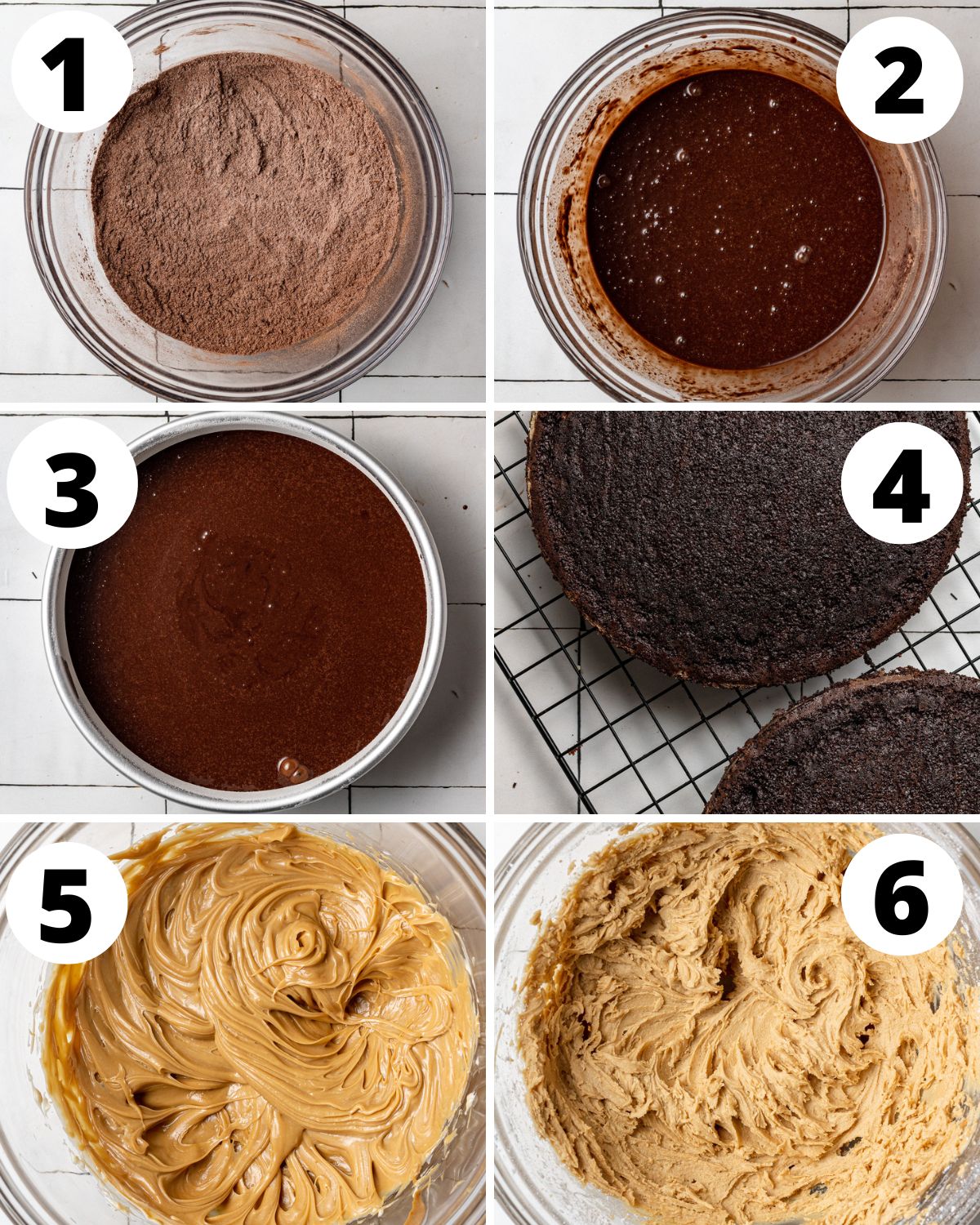 Chocolate Biscoff Cake Instructions in six steps